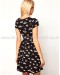 Skater Dress With Ballet Wrap In Swan Print